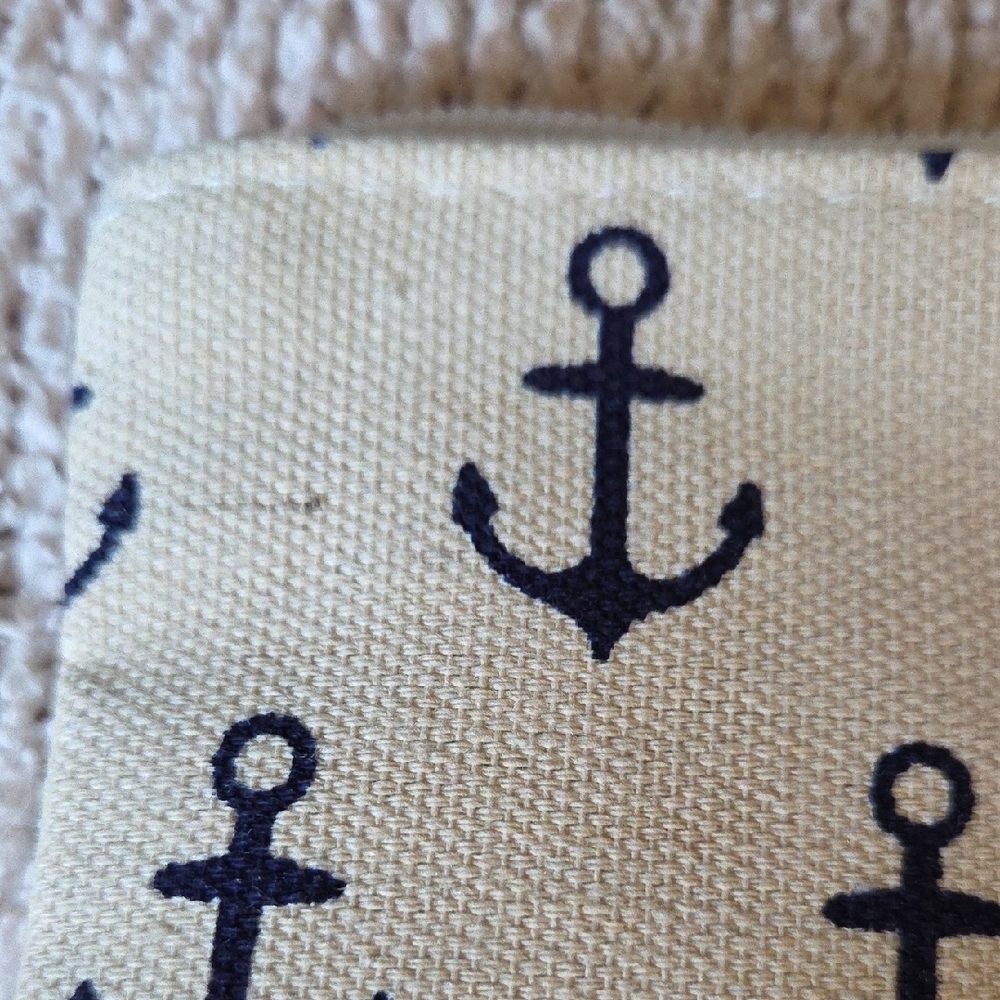 Bijorca Navy Anchor Print Clutch - Picture 2 of 6